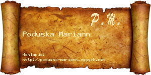 Poduska Mariann névjegykártya